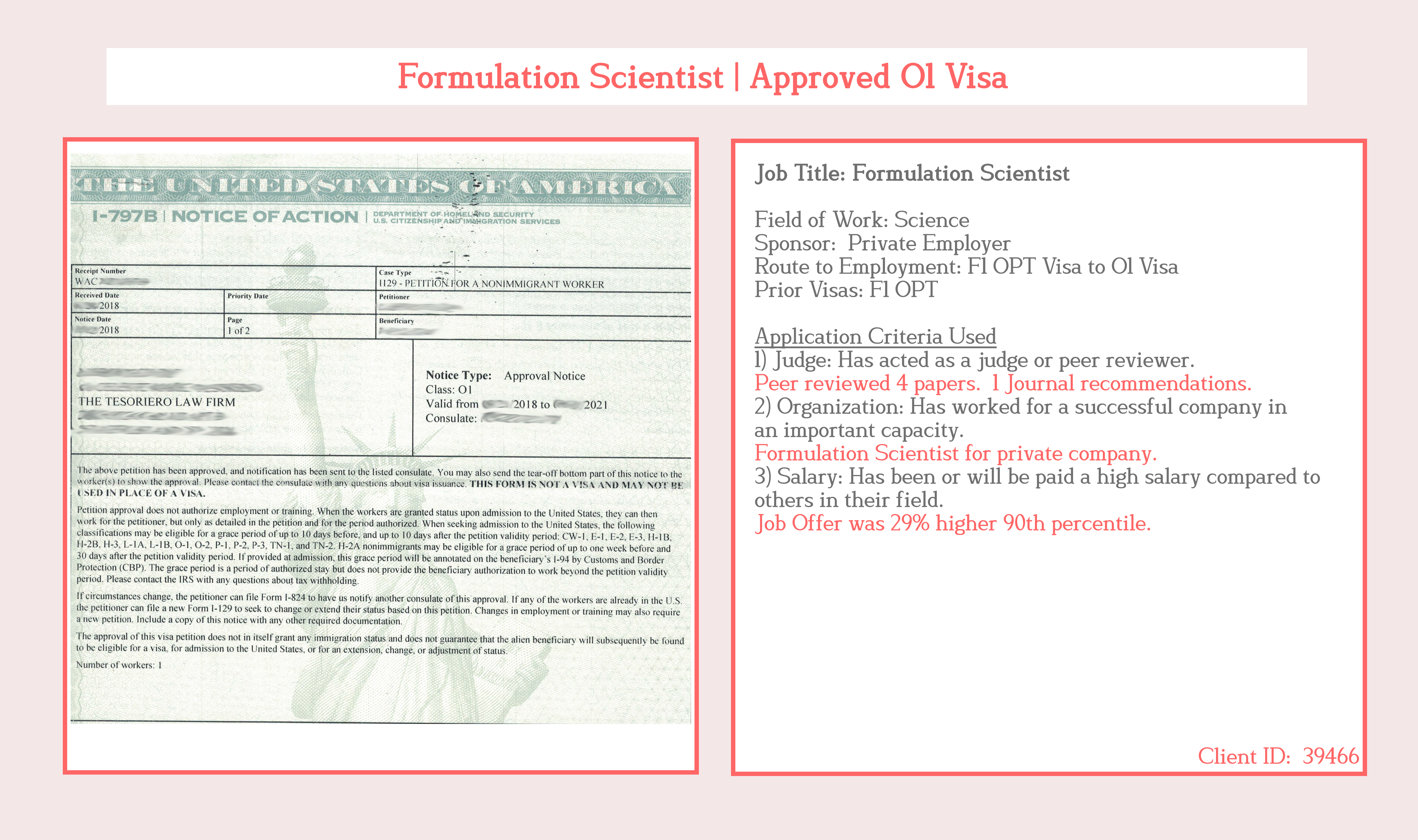 formulation scientist o1 visa
